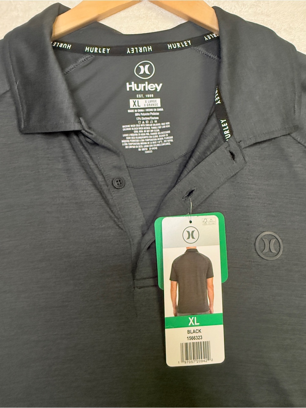 Hurley Men's Black Performance Polo